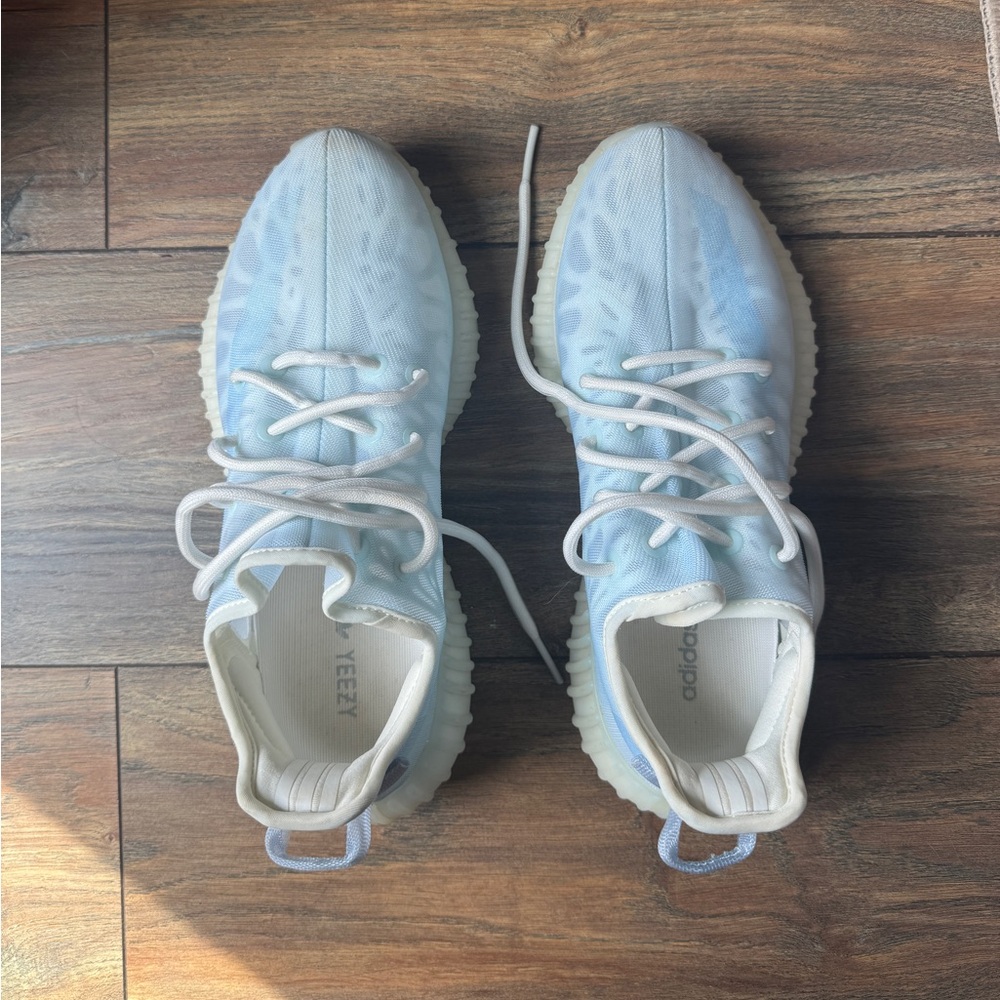 Adidas Light Blue and White Sneakers